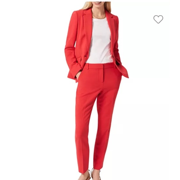 HOBBS London Suki One Button Blazer in Flame Red - Picture 3 of 13